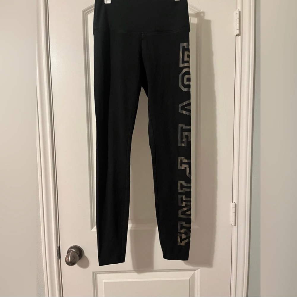 One pair of leggings and sweats